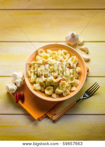 orecchiette with cauliflower
