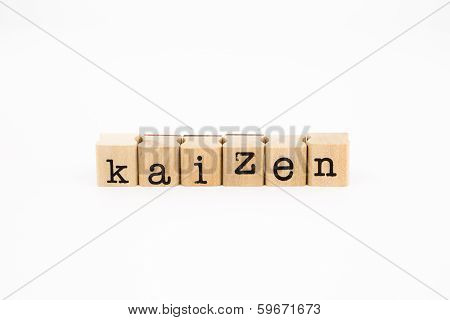 Kaizen Wording Isolate On White Background