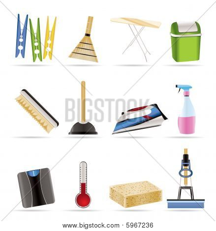 Home objects and tools icons