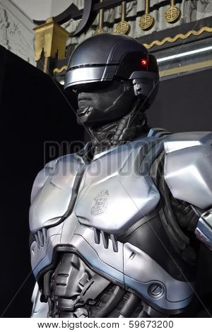 LOS ANGELES - FEB 10: Atmosphere, Statue at the premiere of Columbia Pictures' 'Robocop' at TCL Chinese Theatre on February 10, 2014 in Los Angeles, California
