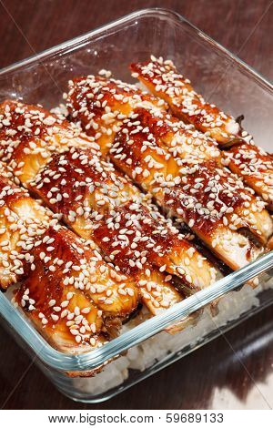 japanese food roast eel ( unagi ) 