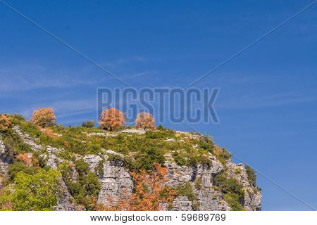 The stone forest in autumn, Zagoria region of Greece.