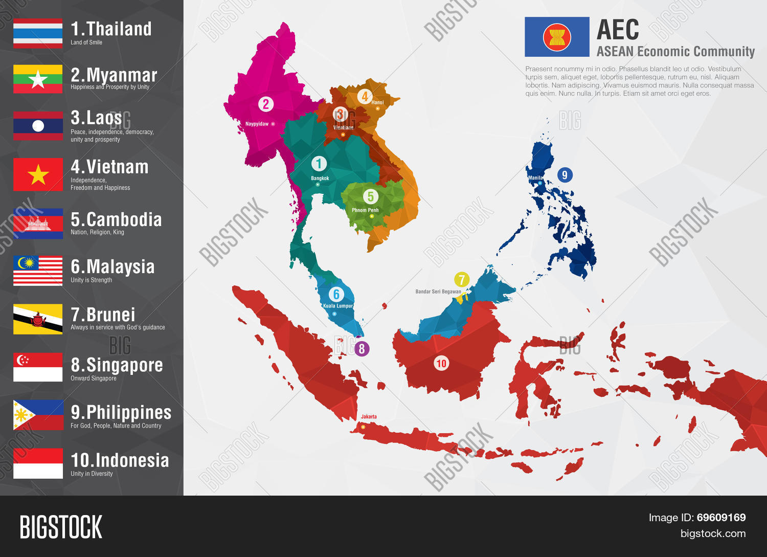 Aec Asean Economic Community World Image & Photo | Bigstock