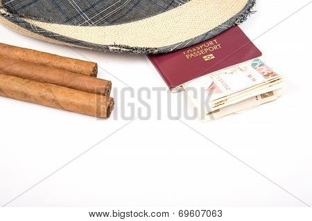 cuban cigar and hat