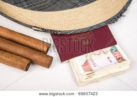 cuban cigar and hat