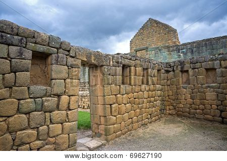 View of the ancient Inca ruins of Ingapirca