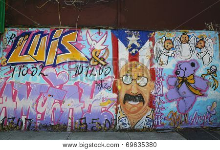 Mural art at East Williamsburg in Brooklyn