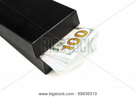Gift Box With Dollar Bills