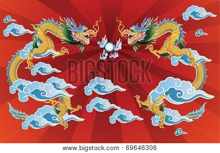 2 Dragons And Crystal Ball