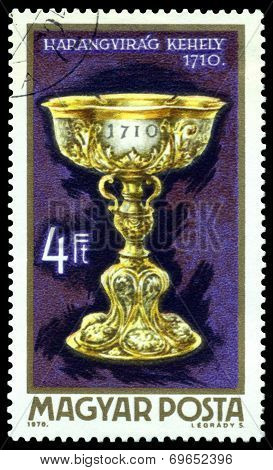 Vintage  Postage Stamp. Bell - Flower Cup.