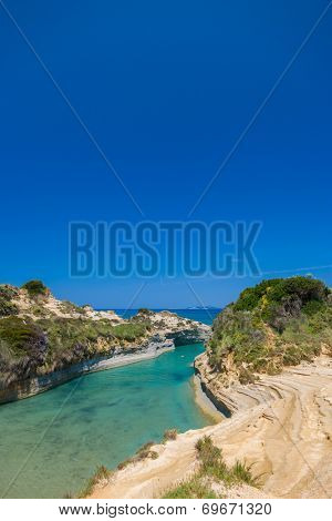 Sidari Canal d'amour Corfu island in Greece