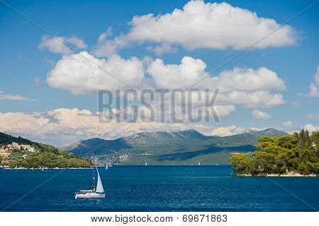 Nidri on Lefkada island Greece