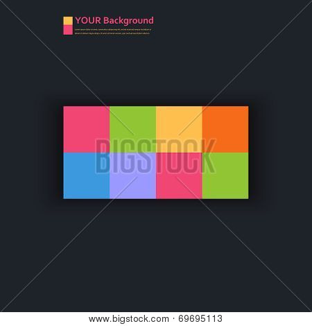 Vector abstract aquares and color. Design