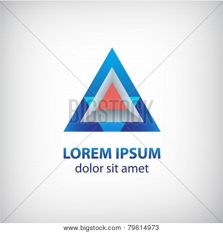 vector abstract 3d colorful modern triangle logo