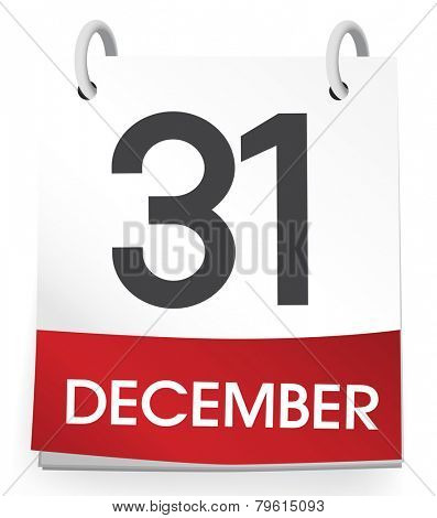 December 31st Calendar vector