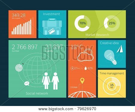 Vector user interface infographic template