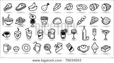 Food Icons Vector Collection