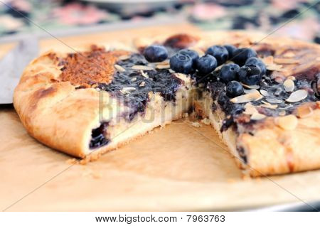 Crostata de arándanos y almendra