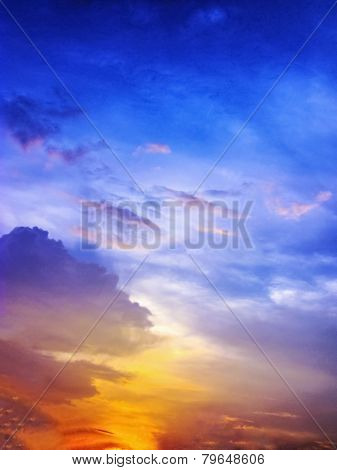 Colorfull Sunset With Multy Color