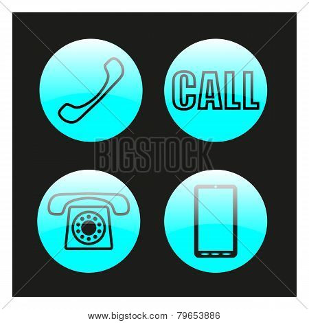 Icons Calls, Vector Illustration.