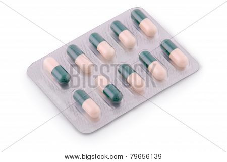Capsules With A Medicine (clipping Path)