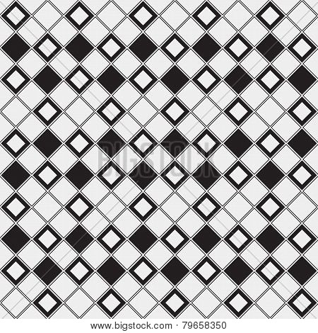Abstract minimalistic black and white pattern rhombus