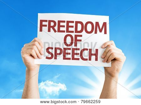 Freedom of Speech card with a beautiful day