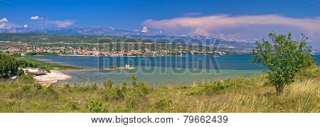 Posedarje Bay And Velebit Mountain Panoramic View