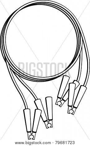 jumper cables with crocodile clips