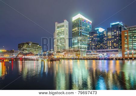 at the Boston harbor and theFinancial District