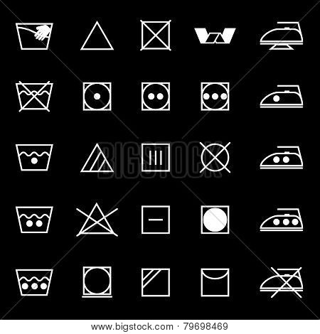 Fabric Care Sign And Symbol Icons On Gray Background