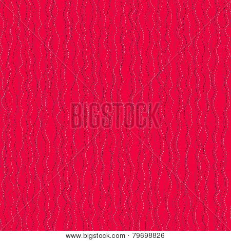 Abstract hand-drawn Wavy Pattern. Stylized seamless texture with dashed Curves.