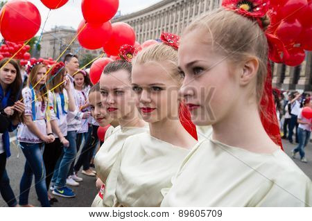 Flashmob Poppies Of Memory In Kyiv