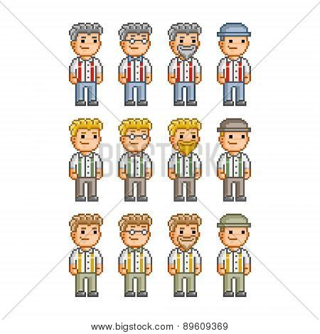 Pixel art collection for business
