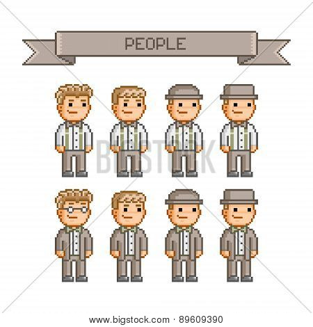 Pixel art collection for business