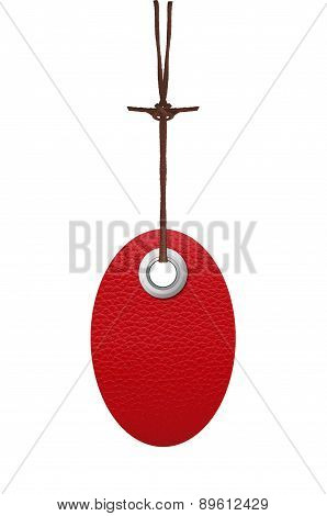 Blank Jeans Leather Label (tag) Isolated On White