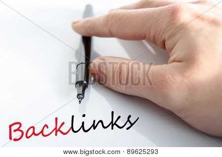 Pen In The Hand Backlinks Concept