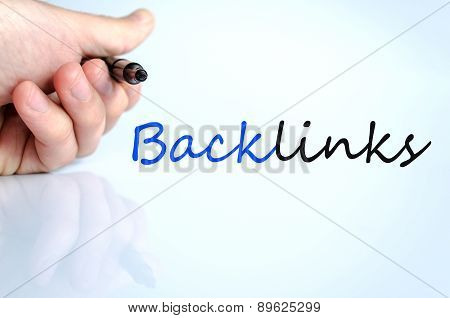 Pen In The Hand Backlinks Concept