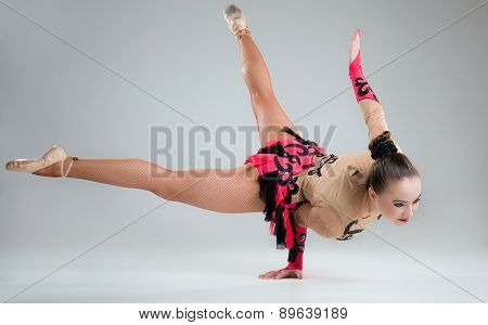 Beautiful Young Woman Limber Exerciser