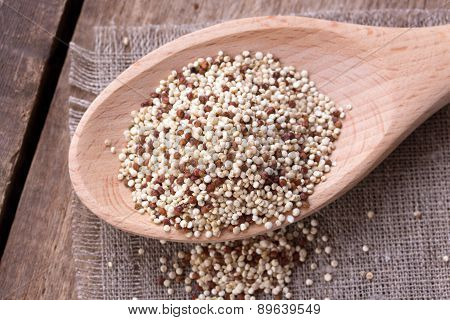 Quinoa On The Wooden Desk