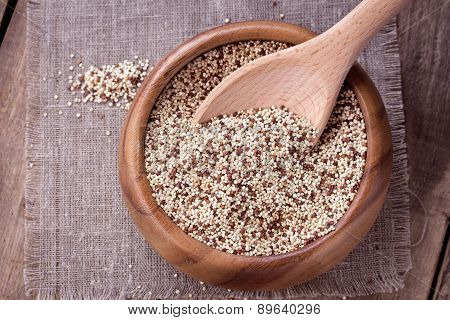 Quinoa On The Wooden Desk