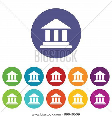 Classical building icon set