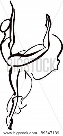 Woman loves to dance.