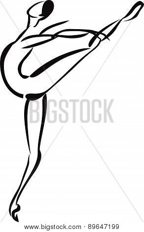 Woman loves to dance.