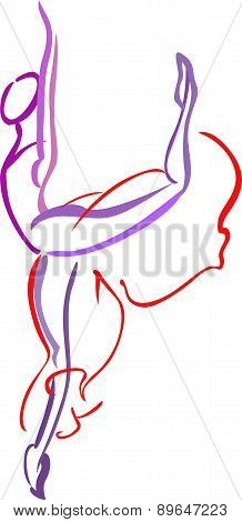 Woman loves to dance.