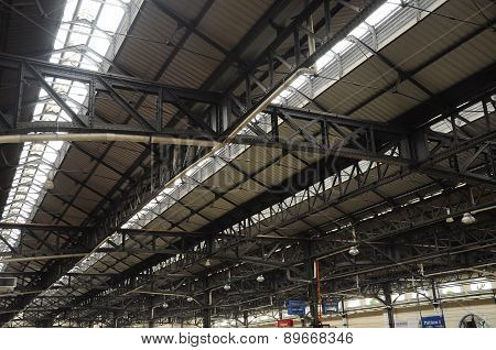 Metal roof structure of Kuala Lumpur Railway Station