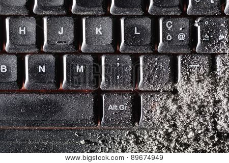 Dust Covered Keyboard