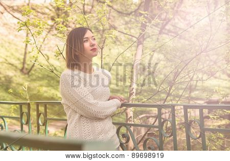 woman with dandelion