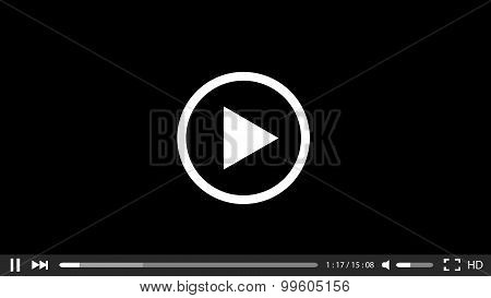 Vector modern video player background.