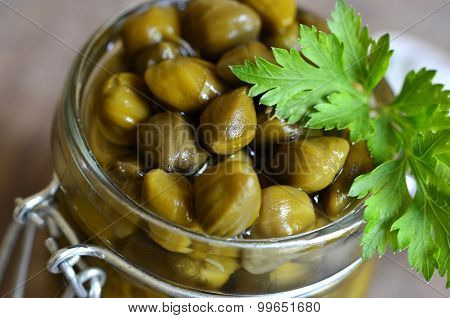 Capers In A Jar.